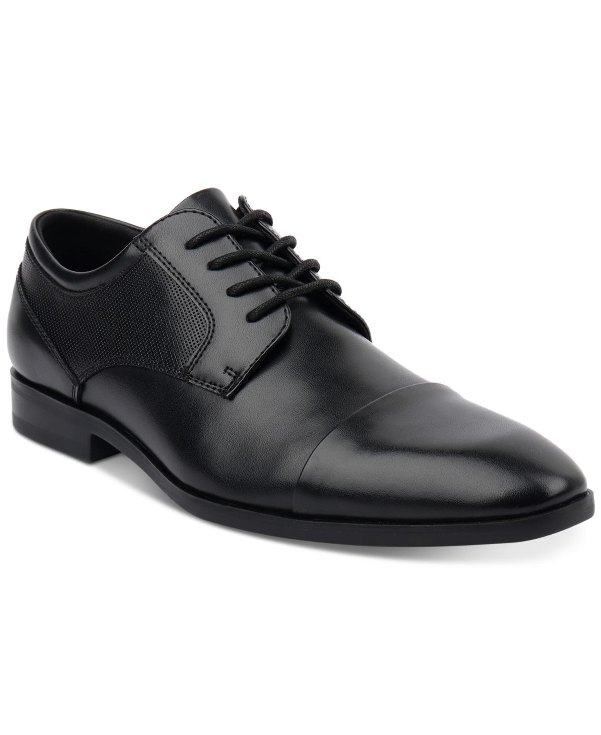 Alfani Mens Victor Faux-Leather Lace-Up Cap-Toe Dress Shoes, Created for Macys Product Image