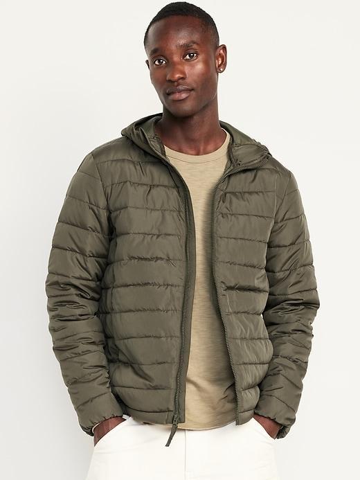 Water-Resistant Narrow-Channel Puffer Jacket Product Image