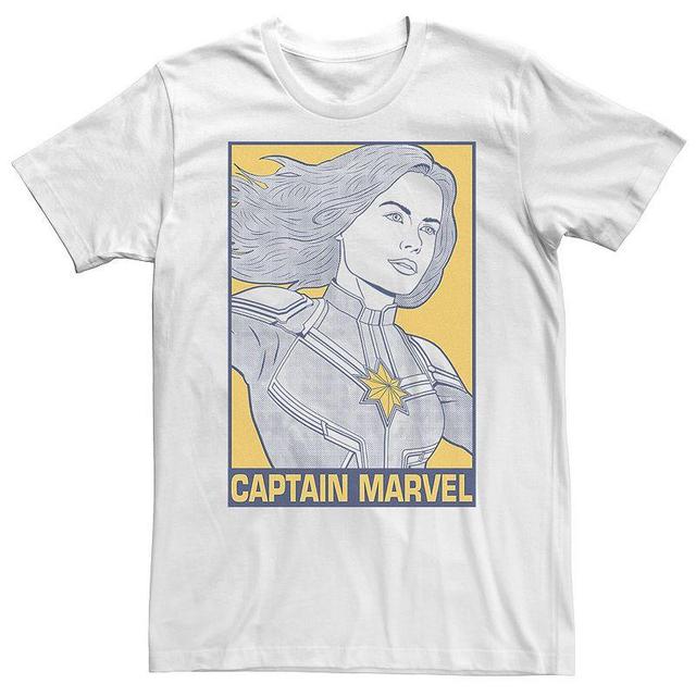 Big & Tall Marvel Avengers Endgame Captain Marvel Pop Art Tee, Mens Product Image