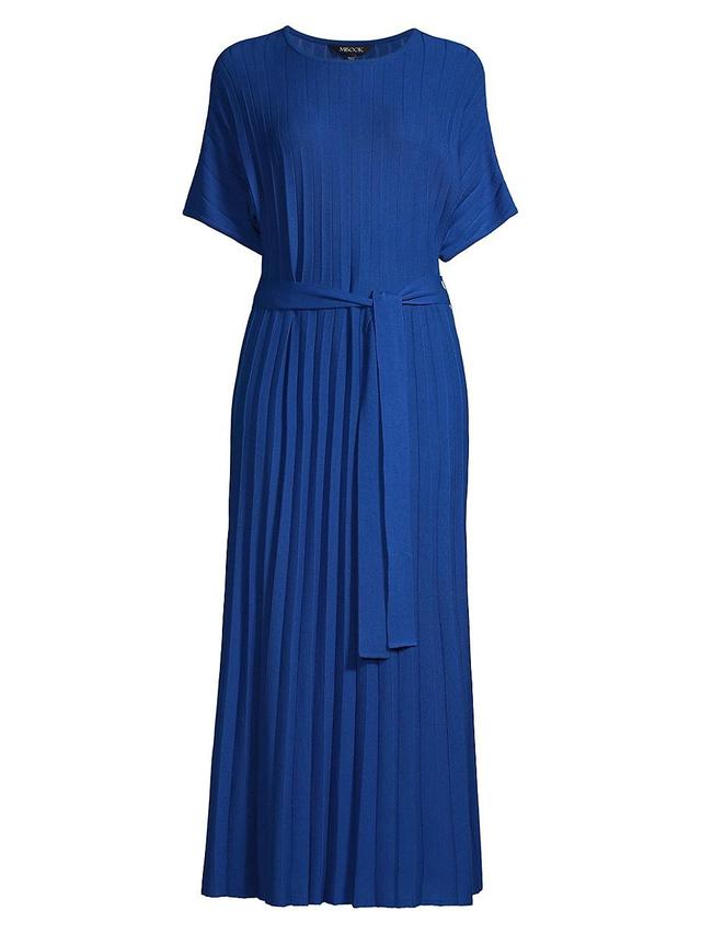 Womens Rib-Knit Belted Maxi Dress Product Image