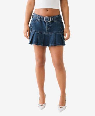 True Religion Womens Belted Drop Waist Cargo Skirt Product Image