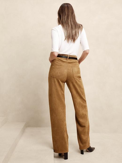 Ultra High-Rise Wide-Leg Vegan Suede Pant Product Image