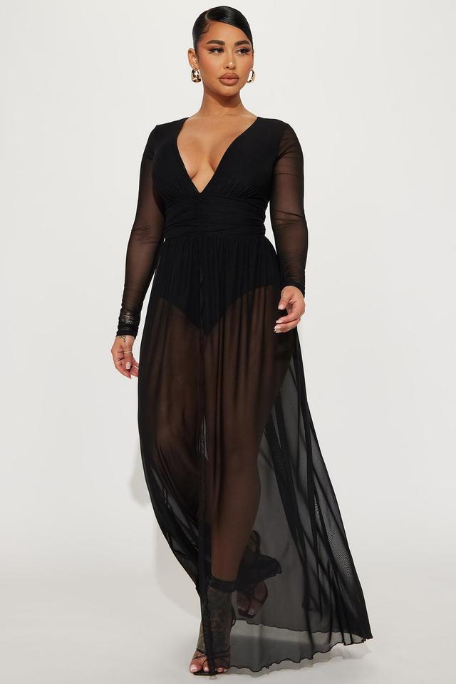 Estelle Sheer Maxi Dress - Black Product Image