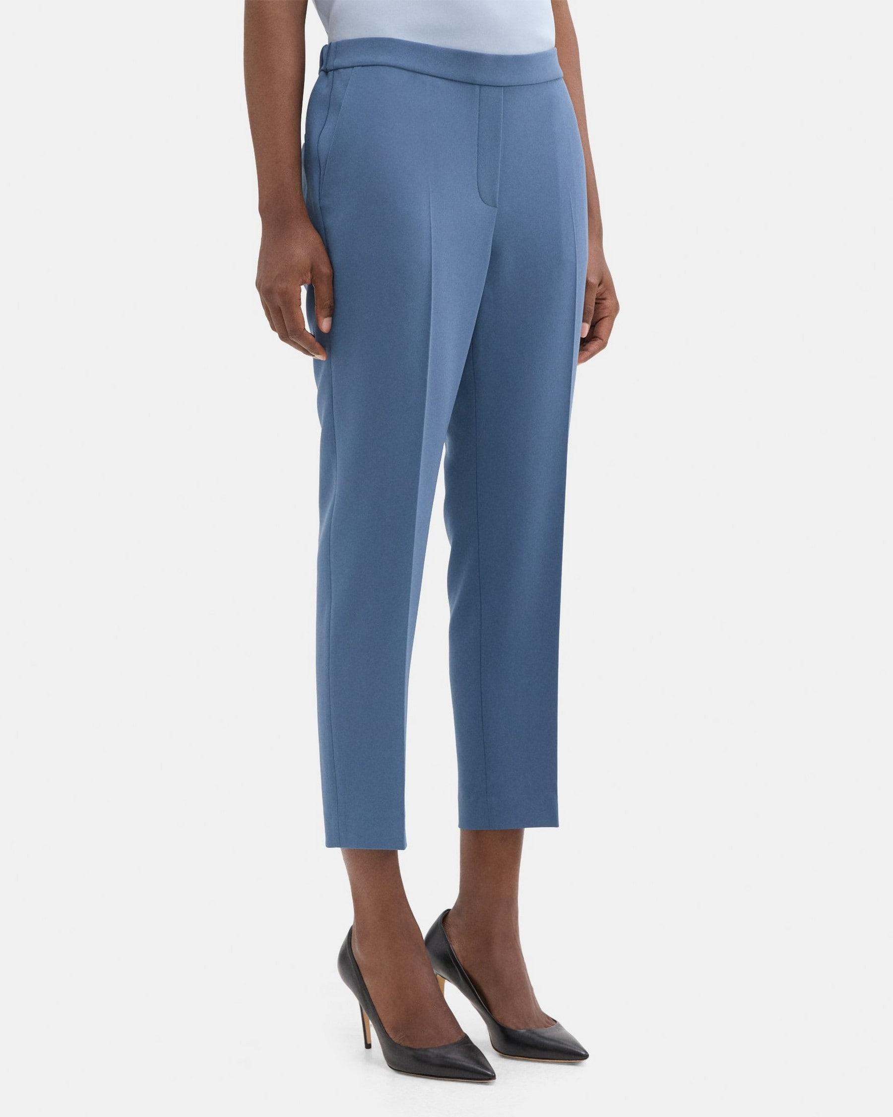 Cropped Slim Pull-On Pant in Crepe Product Image