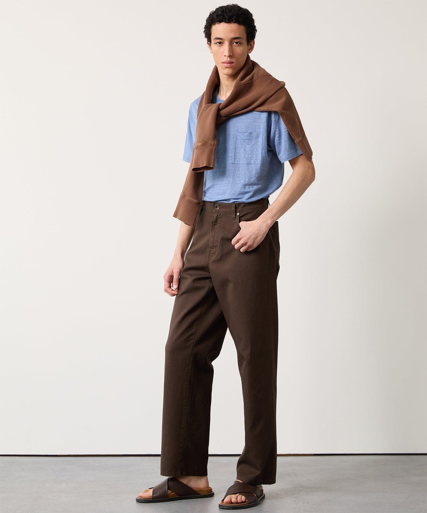 Relaxed Fit 5-Pocket Cotton Linen Pant Product Image