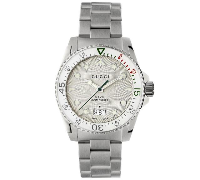 Gucci Dive Quartz Silver Dial Mens Watch YA136336 Product Image