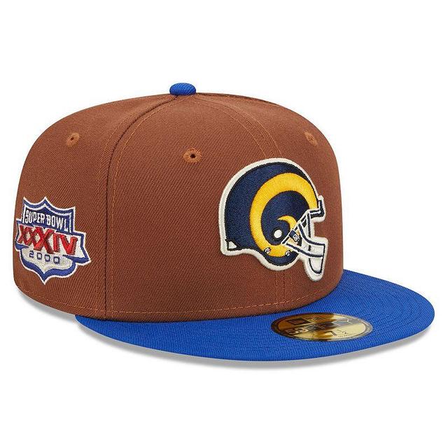 Mens New Era /Royal Los Angeles Rams Harvest Super Bowl XXXIV 59FIFTY Fitted Hat Product Image