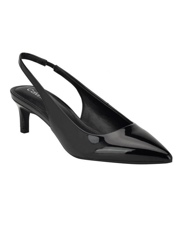 Calvin Klein Dainty Kitten Heel Pointed Toe Slingback Pump Product Image