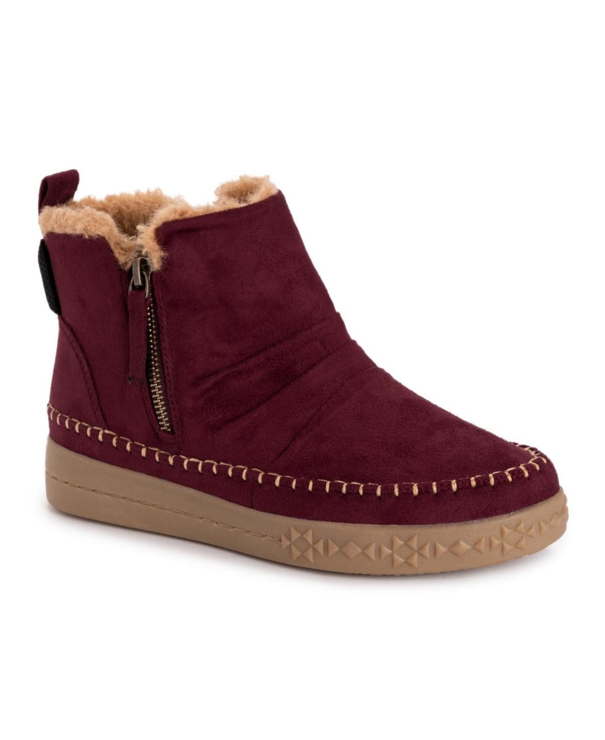 MUK LUKS Street Richmond Womens Ankle Boots Red Product Image