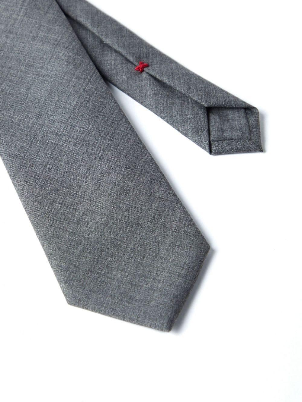 Virgin Wool Tie In Grey Product Image