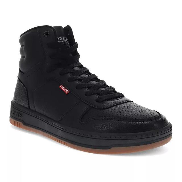 Levis Mens Drive High Top Faux-Leather Lace-Up Sneakers Product Image