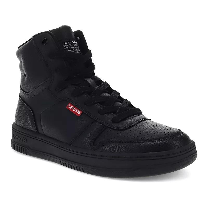 Levis Mens Drive High Top Faux-Leather Lace-Up Sneakers Product Image