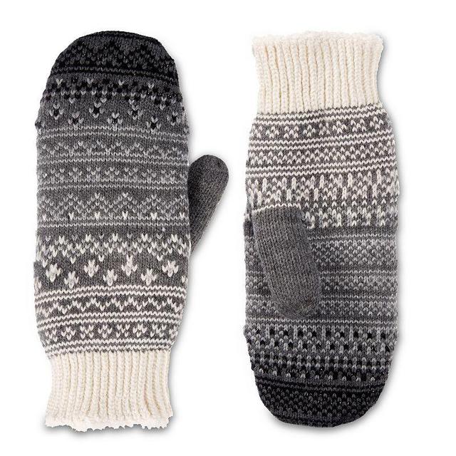 Womens isotoner Lined Water Repellent Fair Isle Knit Gloves Product Image