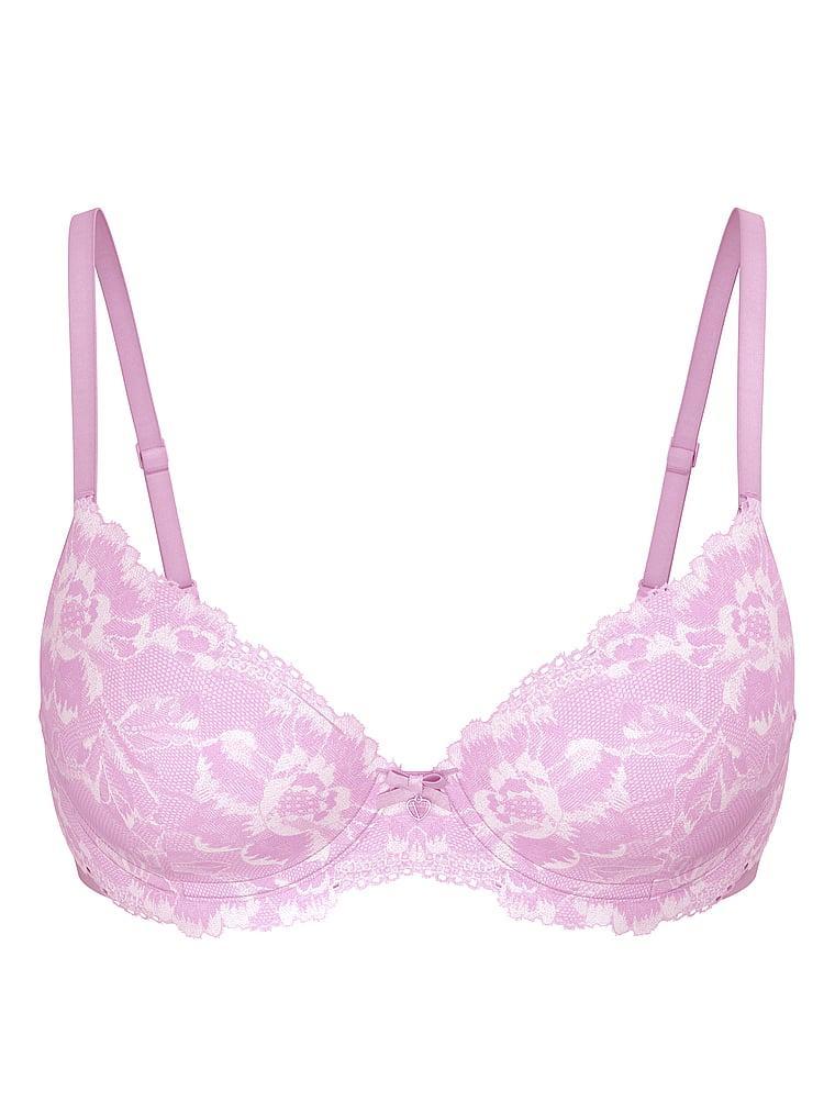 Lightly Lined Lace-Cup Demi Bra Product Image