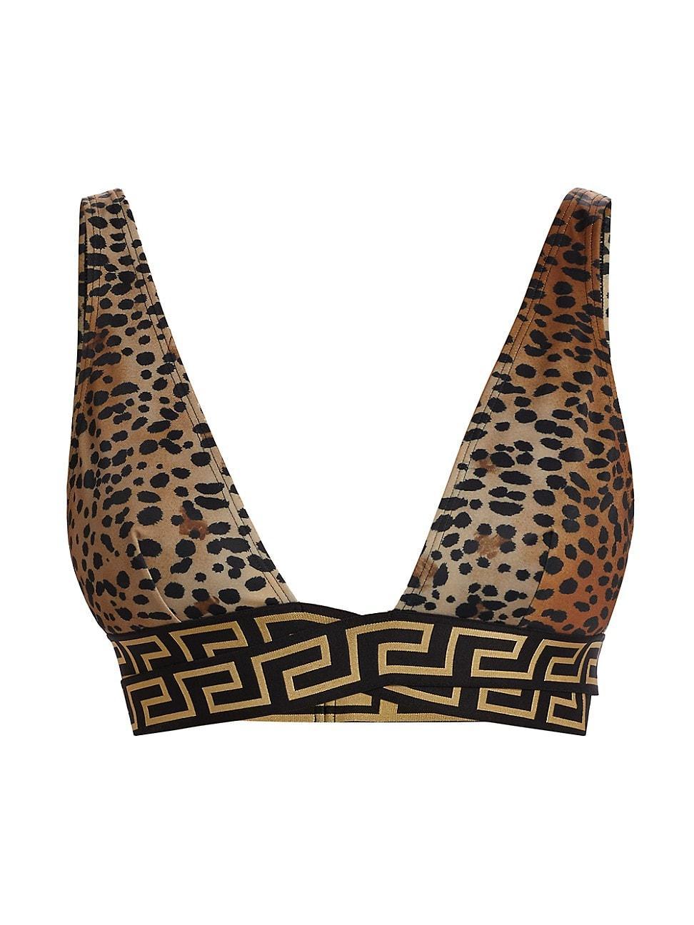 Womens Leopard Print Bikini Top Product Image