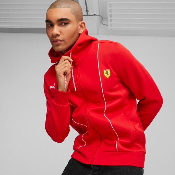 PUMA Scuderia Ferrari Race HDD Men's Sweat Jacket in Red Product Image