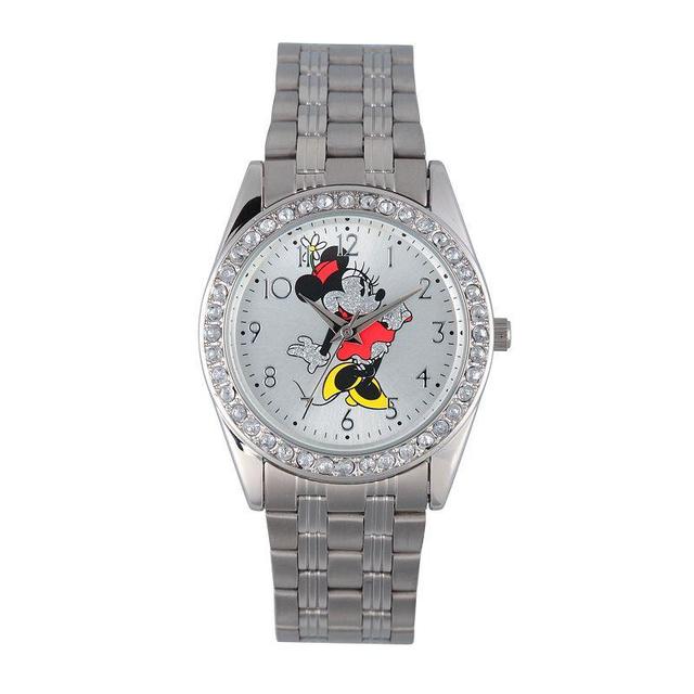 Disneys Minnie Mouse Womens Silver Tone Glitz Watch Product Image