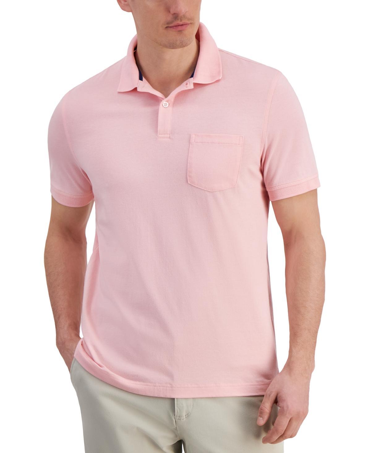 Club Room Mens Solid Jersey Polo with Pocket, Created for Macys Product Image