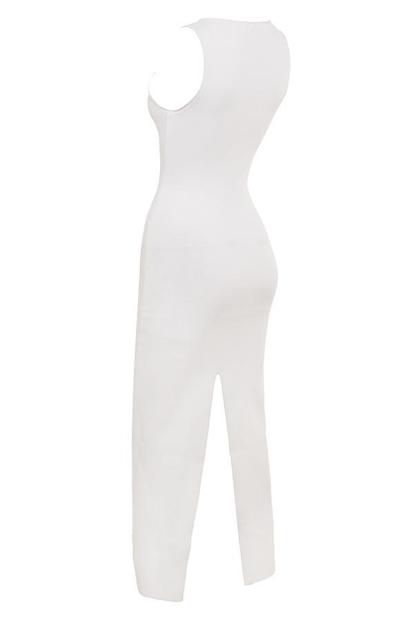 Noli White Stretch Knit Maxi Dress Product Image