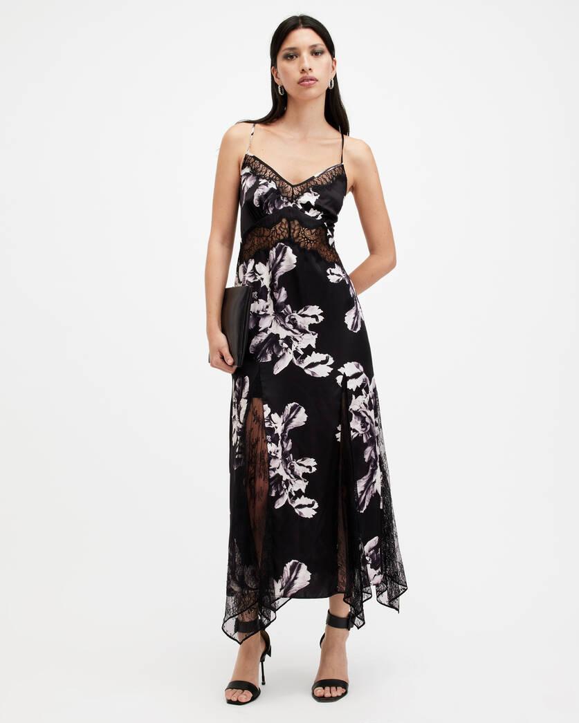 Jasmine Silk Blend Lace Maxi Slip Dress Product Image