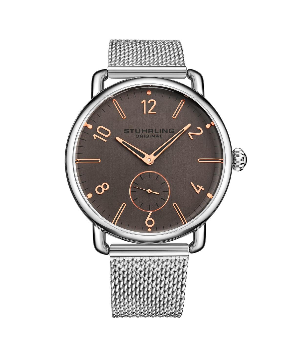 Stuhrling Mens Rose Gold Stainless Steel Bracelet Watch 42mm Product Image