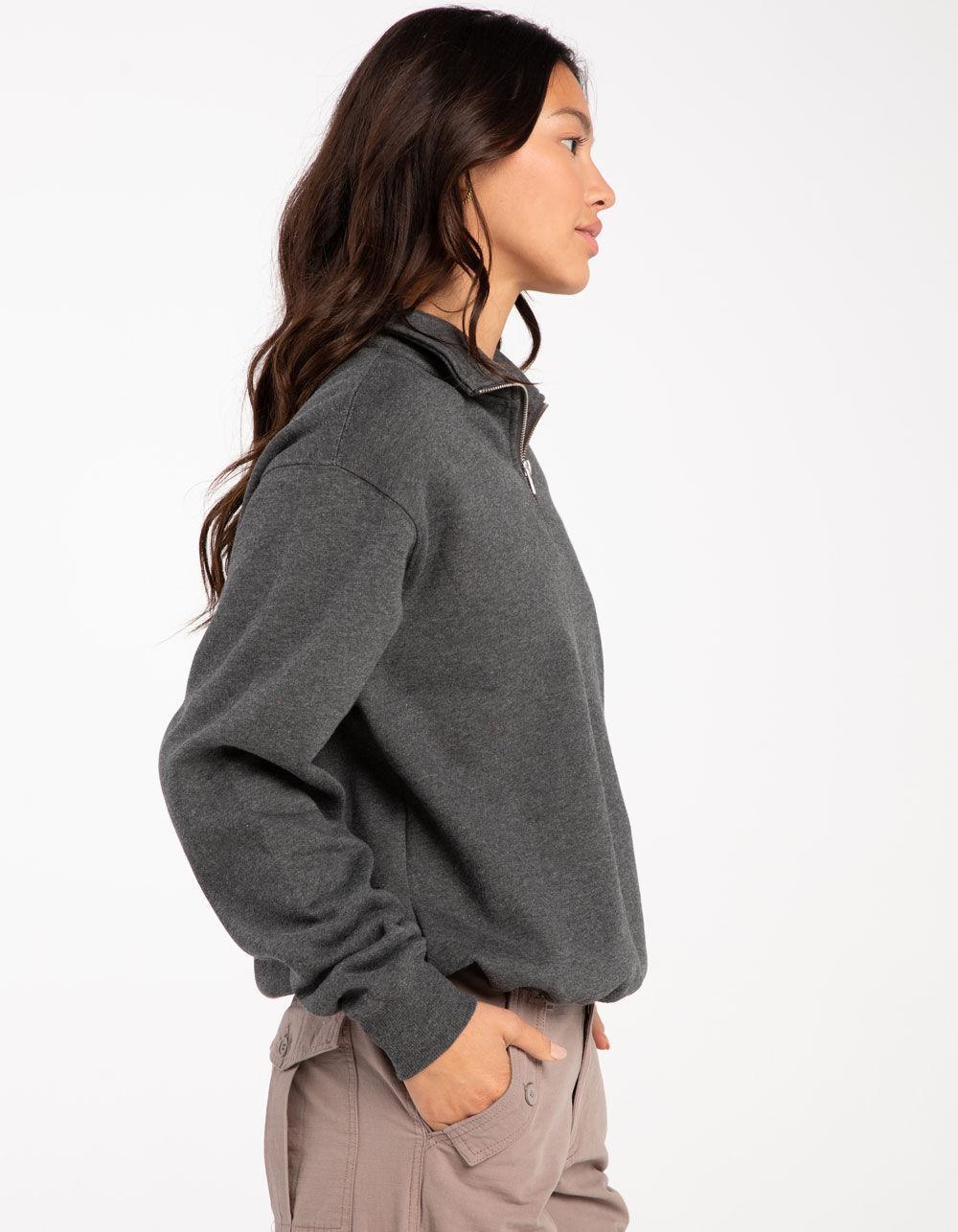 TILLYS Quarter Zip Womens Sweatshirt Product Image