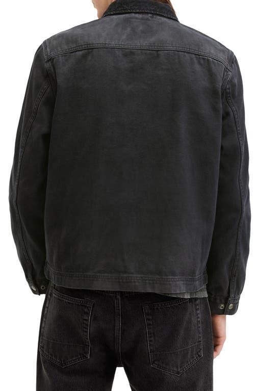 ALLSAINTS Rothwell Corduroy Collar Jacket In Washed Black Product Image