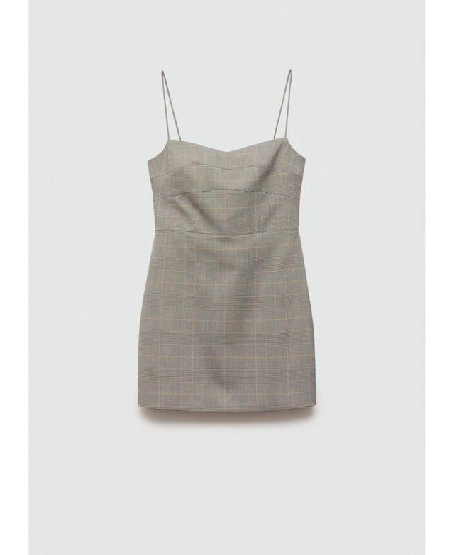 Mango Womens Check Short Dress Product Image