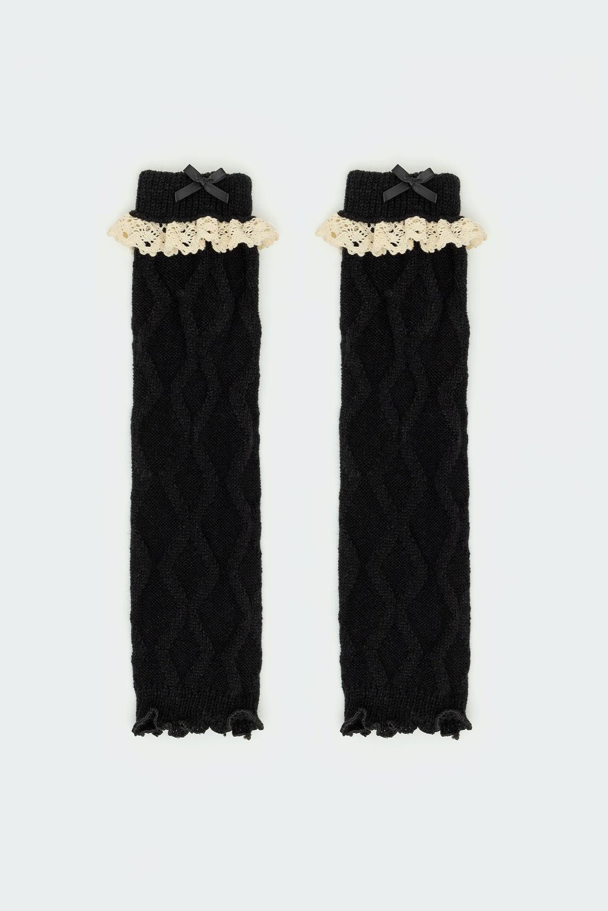 Lacey Frill Knit Leg Warmers Product Image