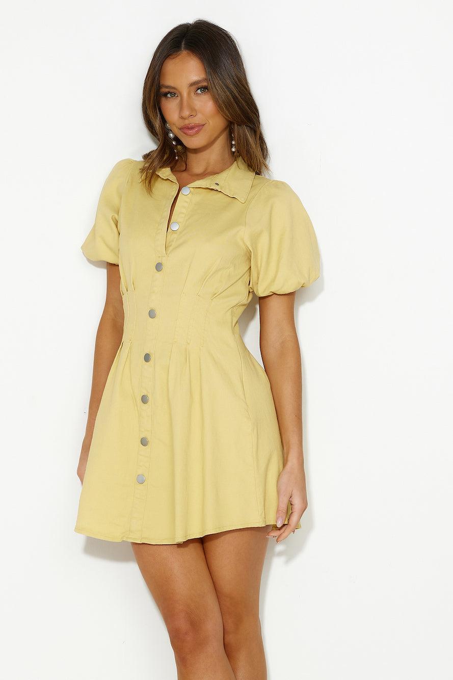 Day Date Mini Dress Yellow Product Image