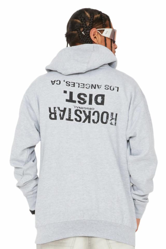 Martson Heather Grey Graphic Hoodie Male Product Image