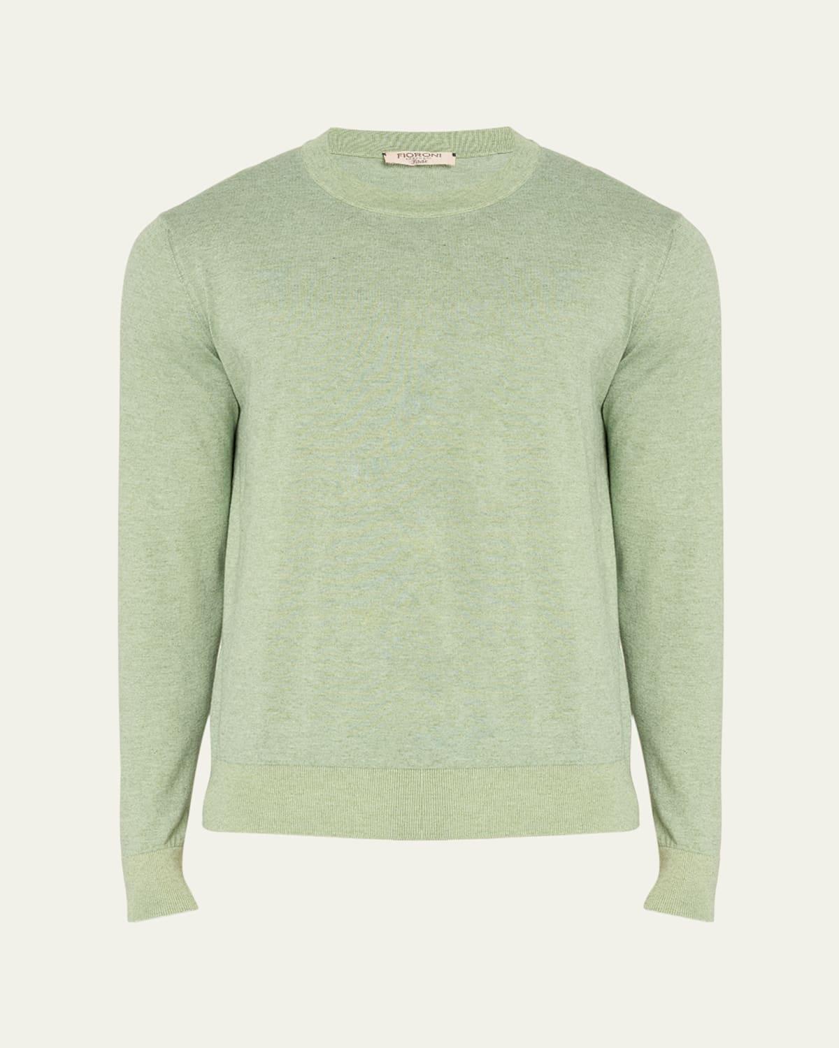 Mens Cashmere Cotton Crewneck Sweater Product Image