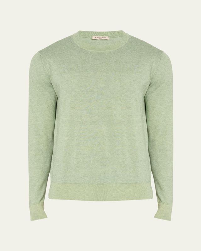 Mens Cashmere Cotton Crewneck Sweater Product Image