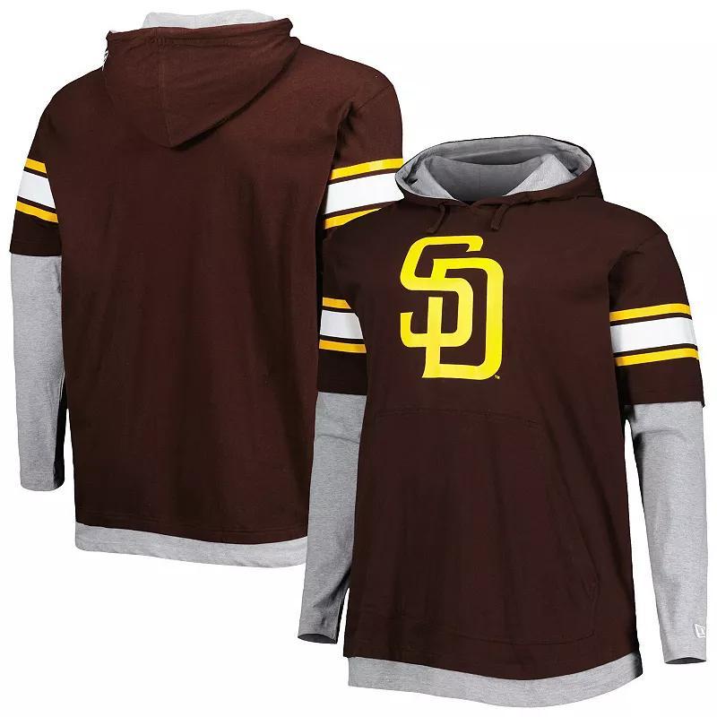 Mens New Era San Diego Padres Big & Tall Twofer Pullover Hoodie Product Image