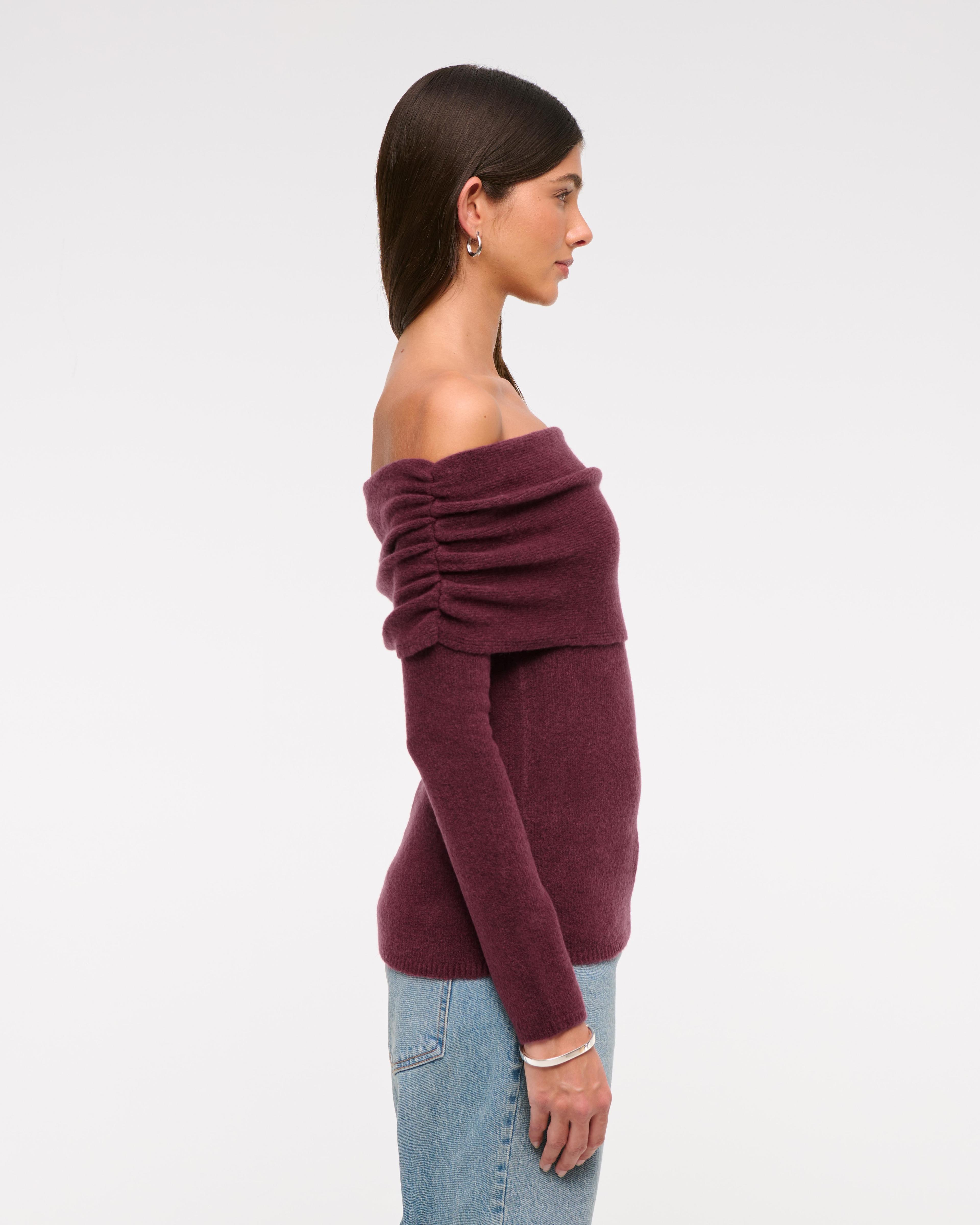 Foldover Off-The-Shoulder Sweater Product Image