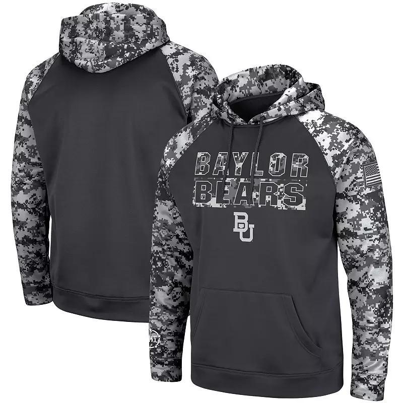 Mens Colosseum Charcoal Baylor Bears OHT Military Appreciation Digital Camo Pullover Hoodie BAY CHARCO Product Image