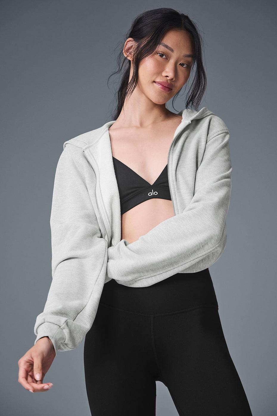 Sweet Escape Zip Up Hoodie - Athletic Heather Grey Product Image