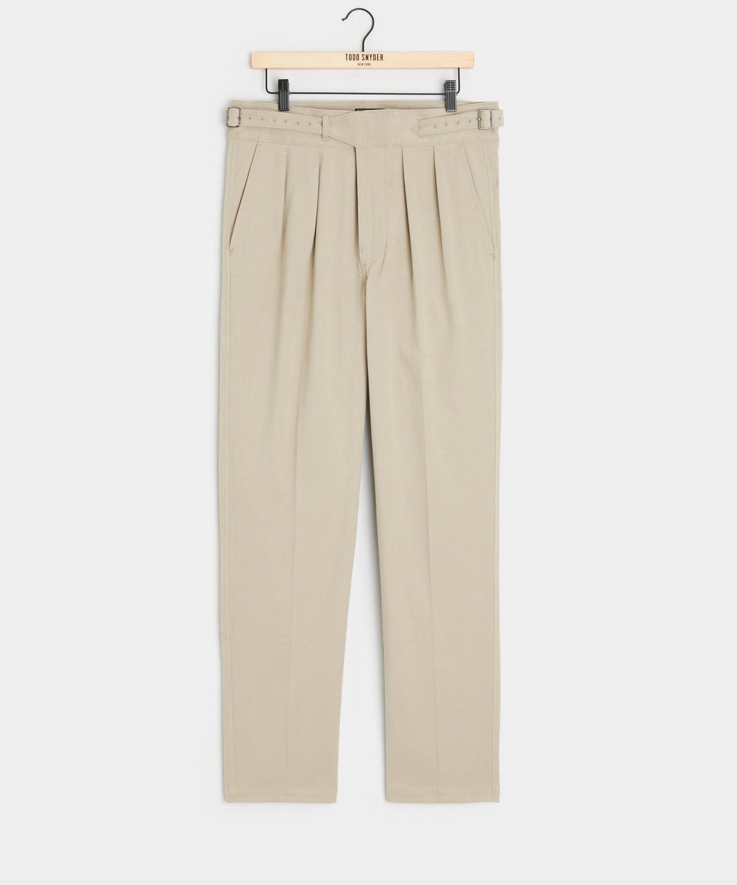 Italian Brushed Cotton Gurkha Trouser in Granite Grey Product Image