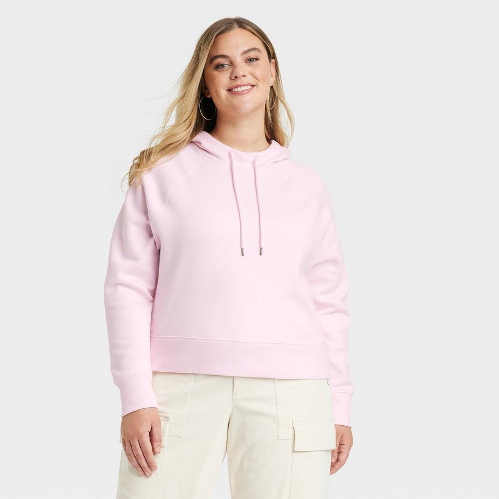 Womens Hoodie Sweatshirt - Universal Thread Light Pink 2X Product Image