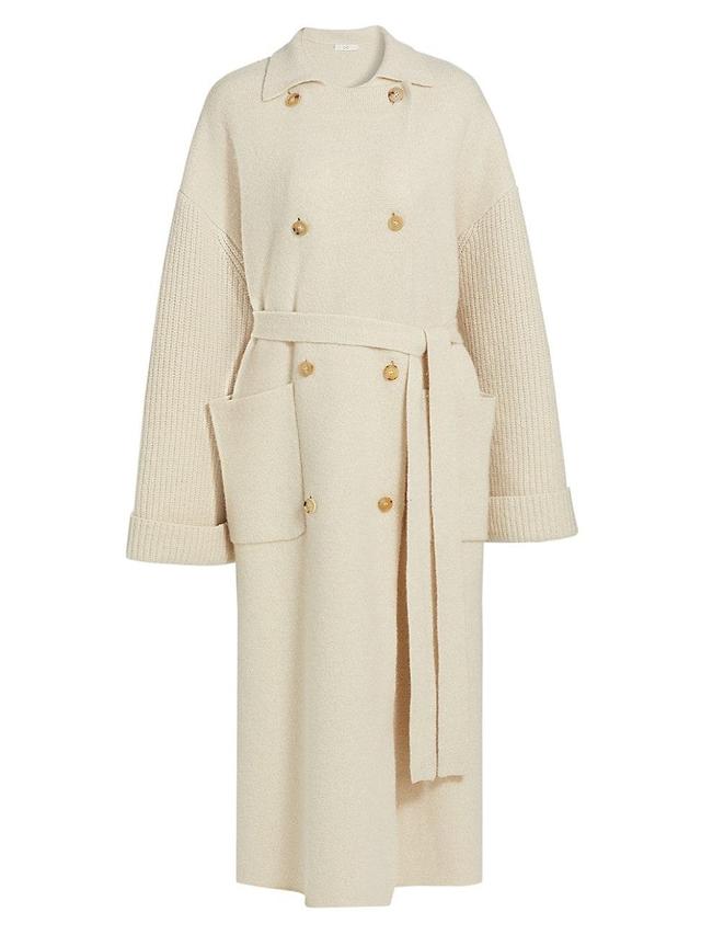 Womens Oversized Wool-Cashmere Duster Cardigan Product Image