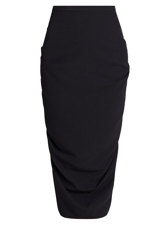 Womens Sonata Gathered Wool-Blend Midi-Skirt Product Image