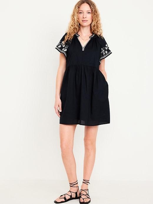 Embroidered Mini Swing Dress Product Image