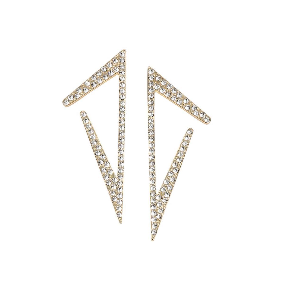 Sohi Womens Geometric Bling Drop Earrings Product Image