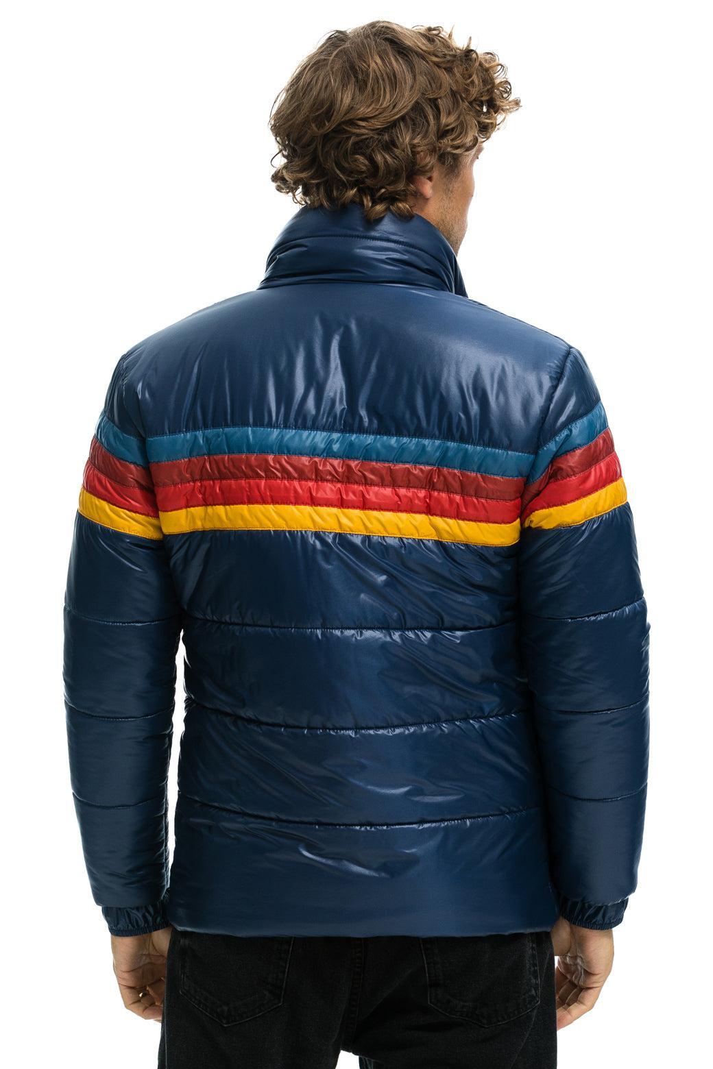 4 STRIPE LUXE TRAVELER JACKET - GLOSSY DEEP BLUE Male Product Image