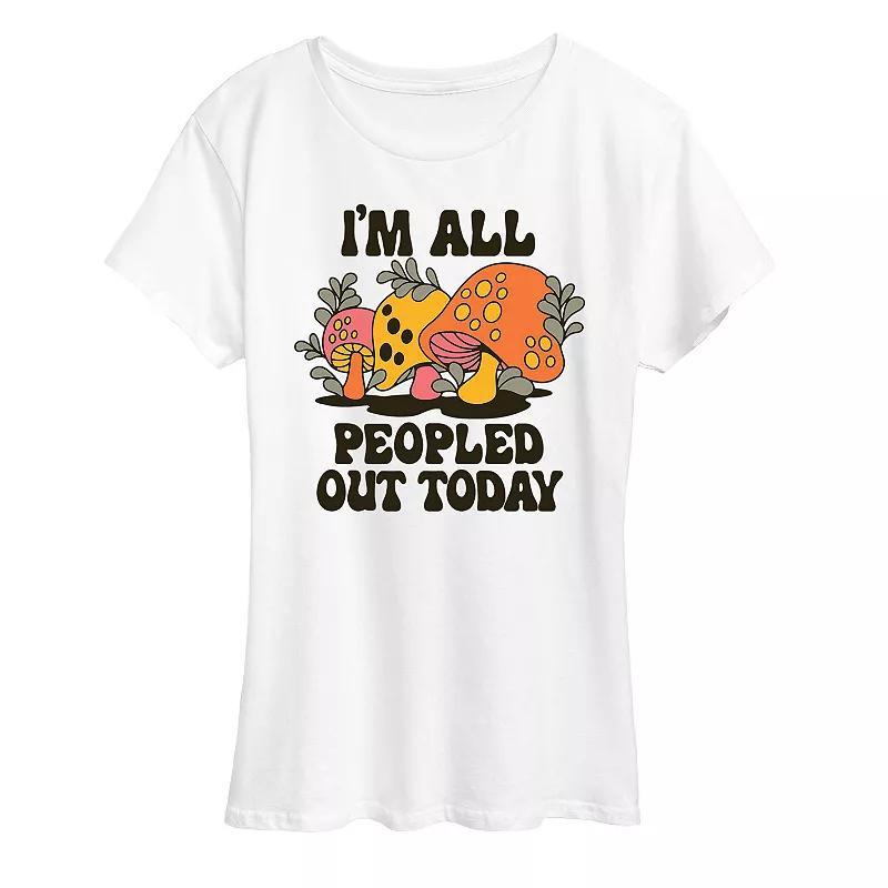 Plus Im All Peopled Out Today Graphic Tee, Womens Product Image