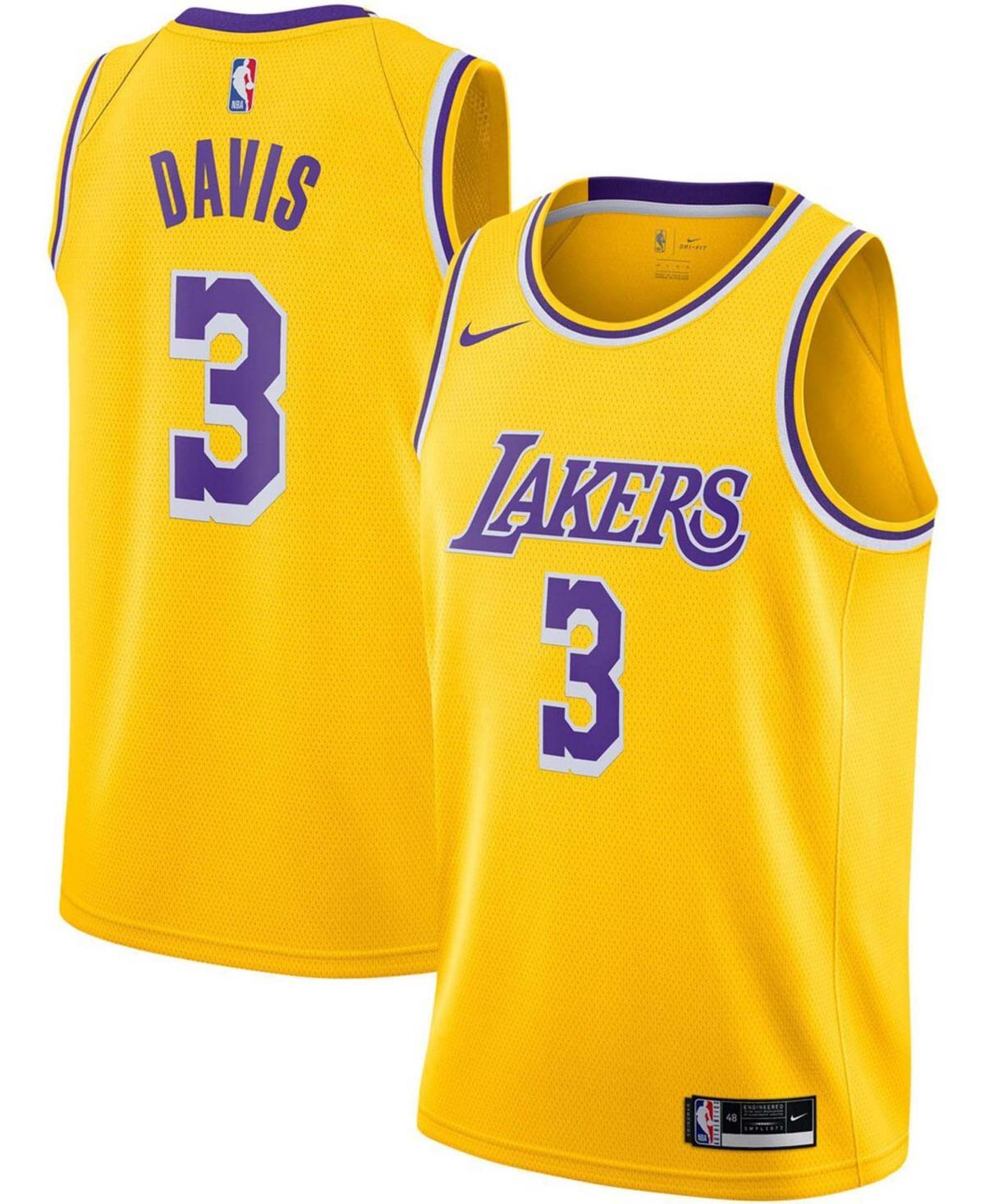 Nike Mens Los Angeles Lakers Swingman Jersey Icon Edition - Anthony Davis - Gold Product Image