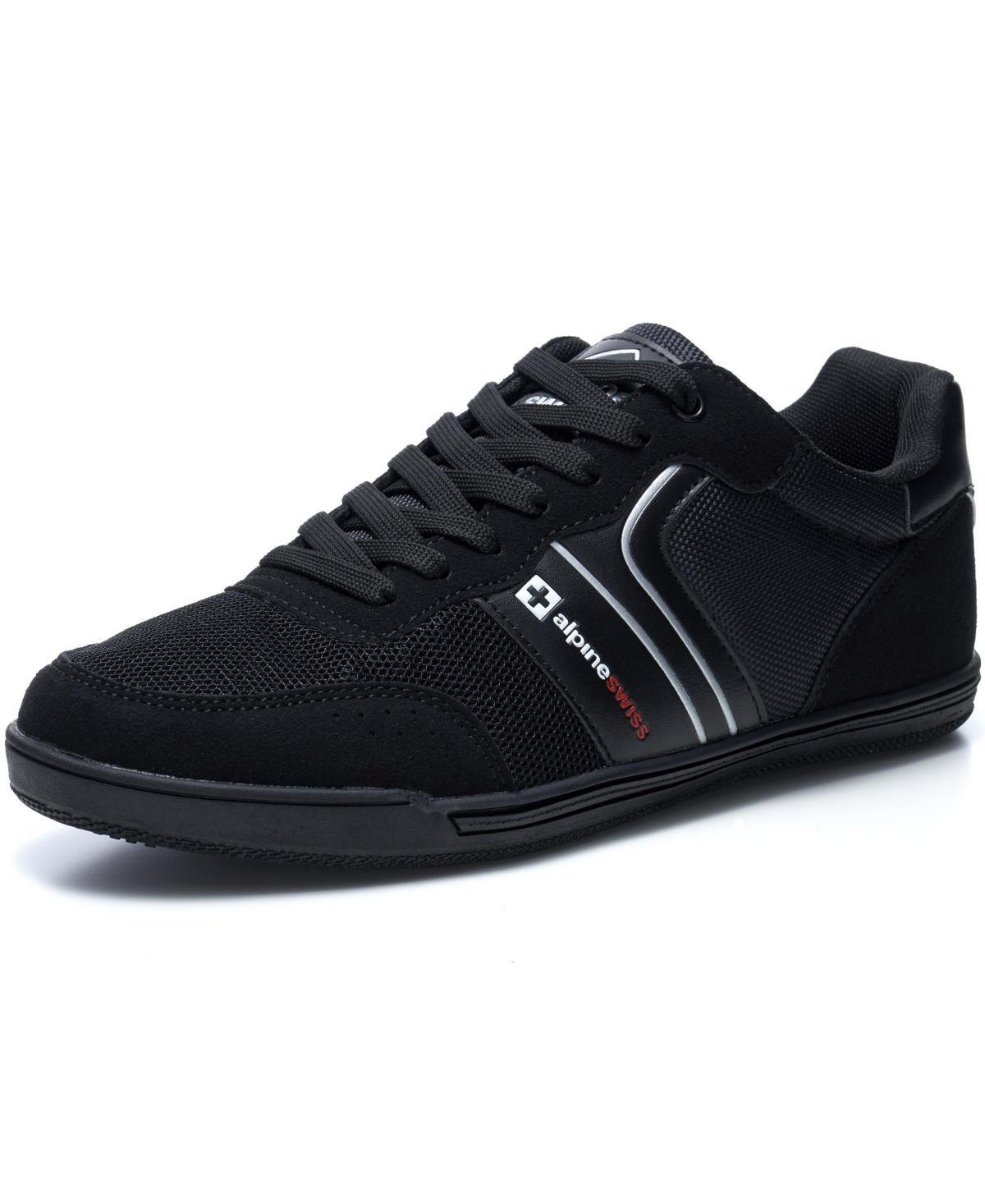 Alpine Swiss Mens Liam Fashion Sneakers Suede Trim Low Top Lace Up Tennis Shoes Product Image