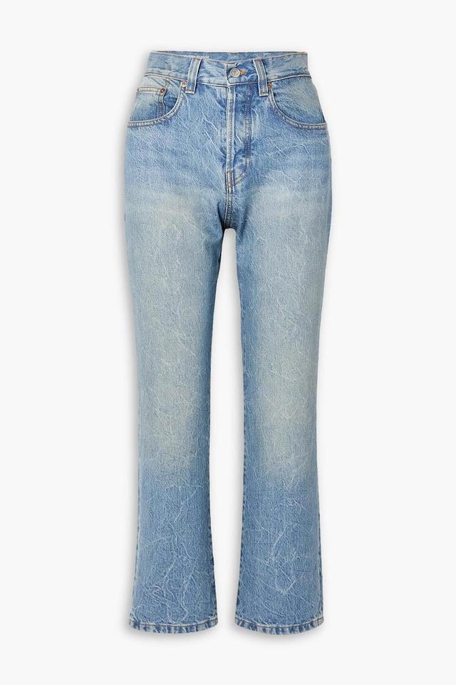 Victoria Cropped Mid-rise Straight-leg Jeans In Mid Denim Product Image