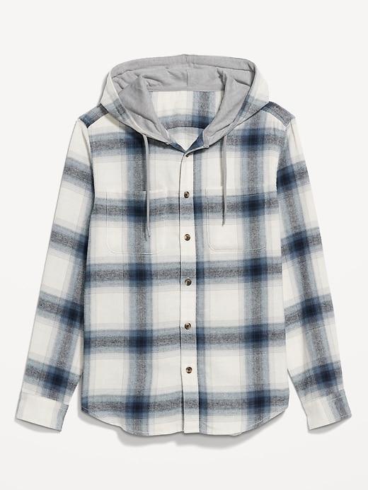 Hooded Flannel Shirt Product Image