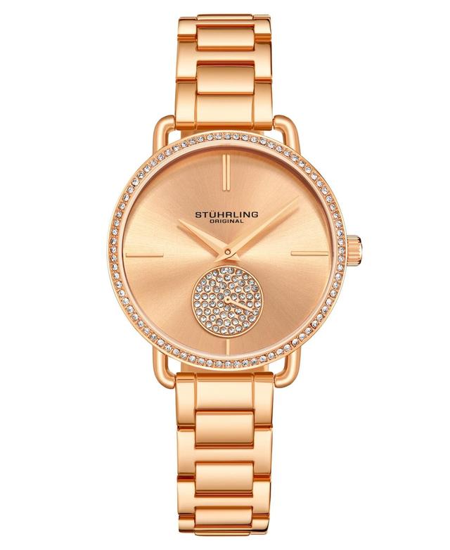 Stuhrling Womens Rose Gold Stainless Steel Bracelet Watch 38mm Product Image